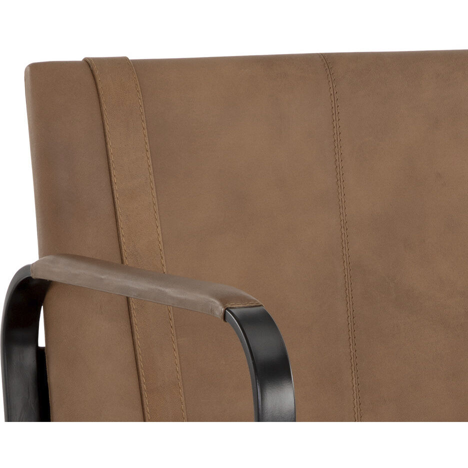 Garrett Cognac Leather Office Chair